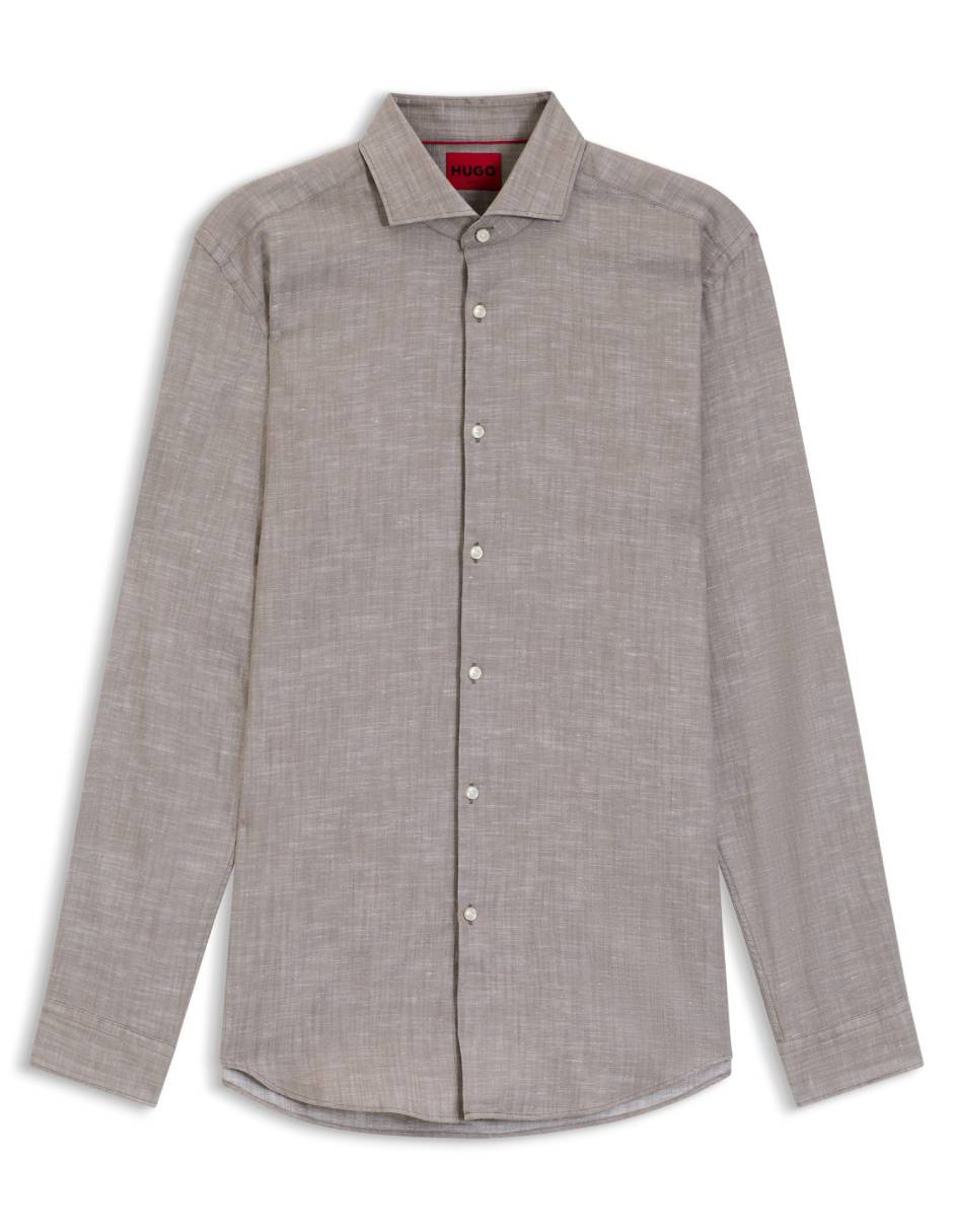 Camisa casual de algodón manga larga para hombre 2
