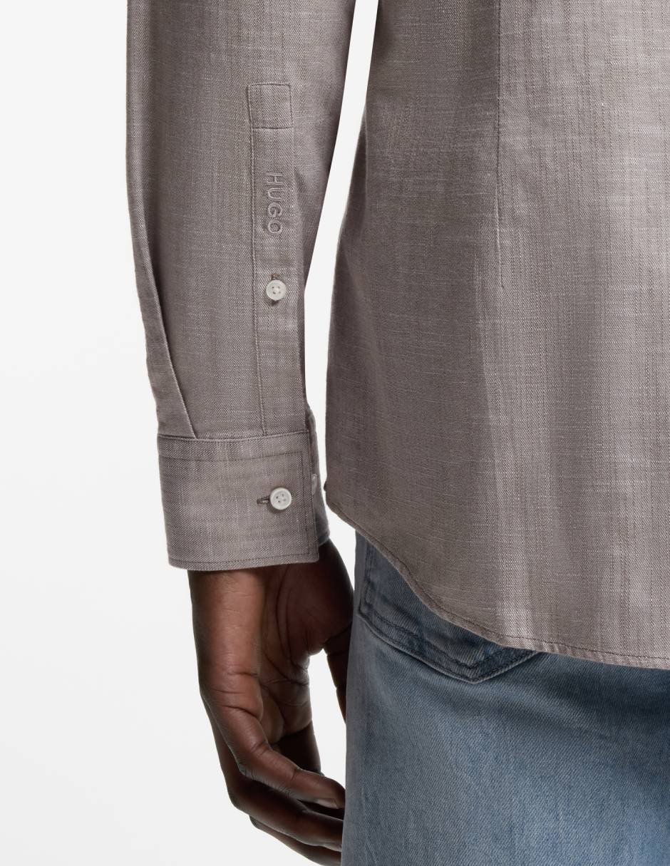 Camisa casual de algodón manga larga para hombre 5