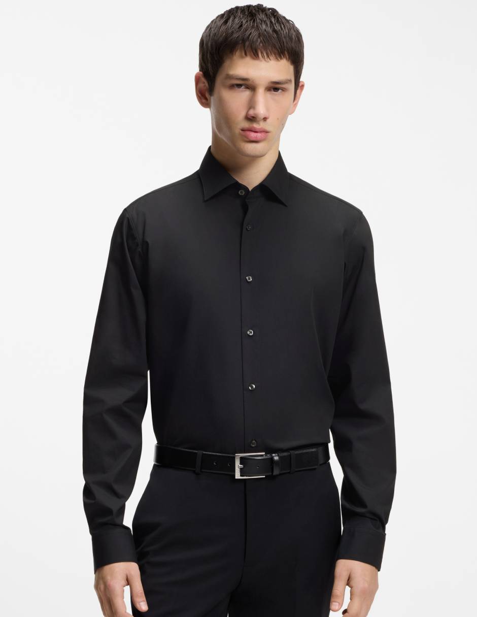 Camisa de vestir de algodón manga larga para hombre Camisa de vestir de algodón manga larga para hombre