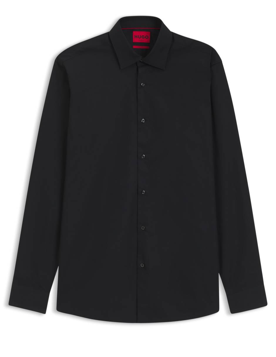 Camisa de vestir Hugo de algodón manga larga para hombre