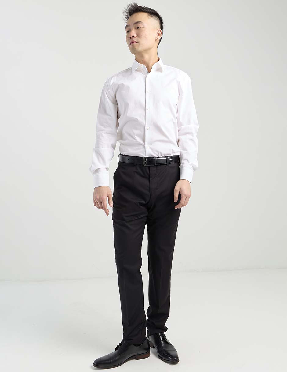 Camisa business casual de algodón manga larga para hombre 3