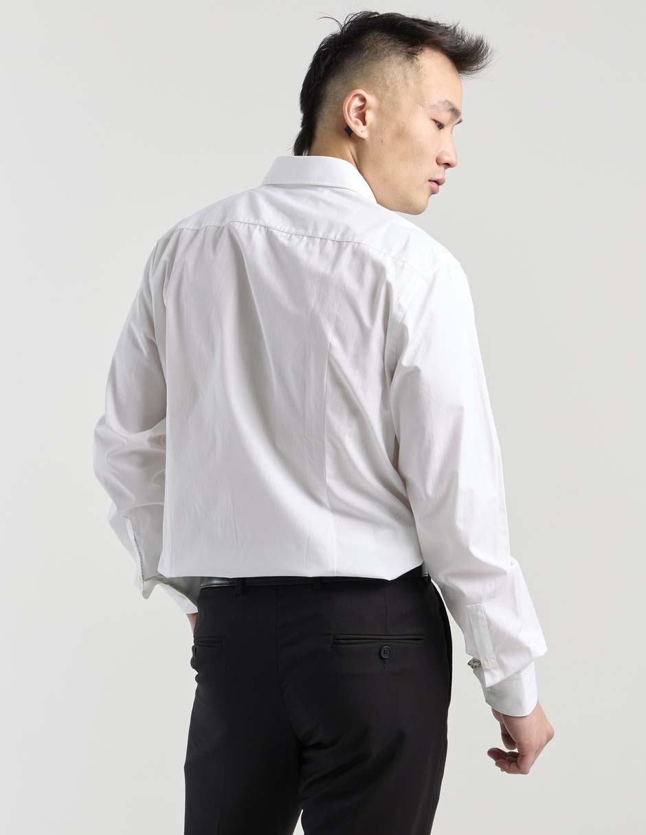 Camisa business casual de algodón manga larga para hombre 6