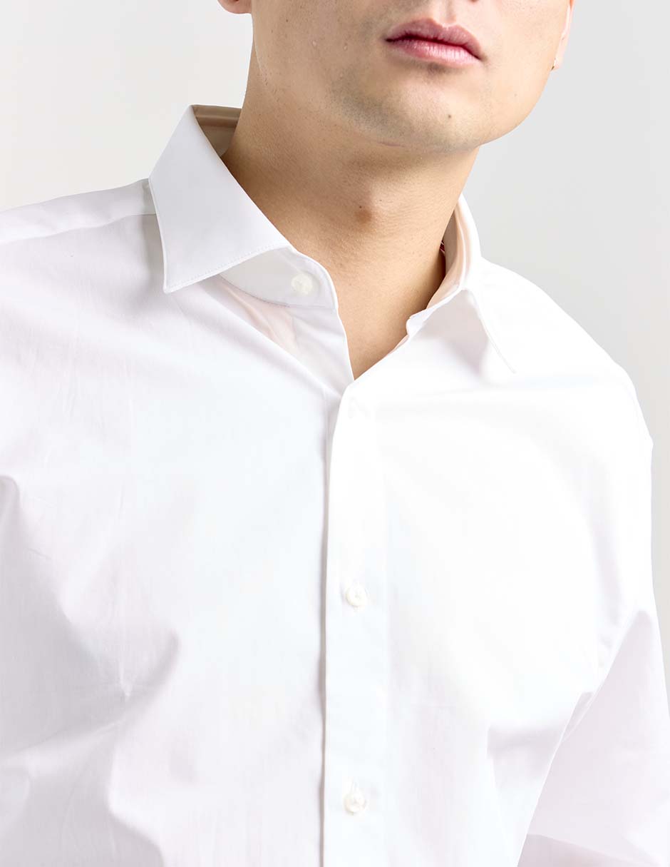 Camisa de vestir Hugo de algodón manga larga para hombre