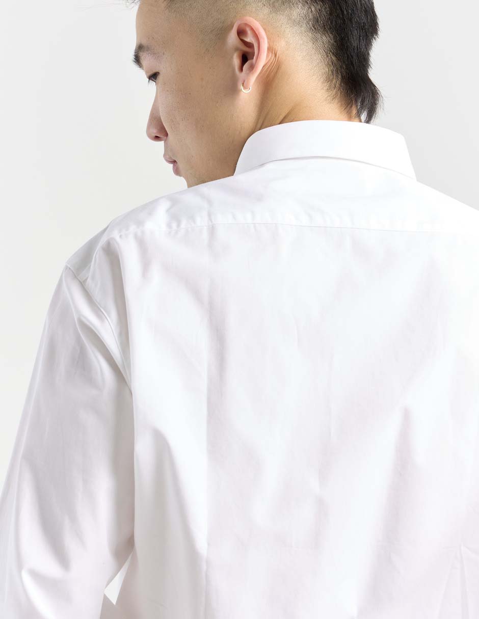 Camisa de vestir Hugo de algodón manga larga para hombre
