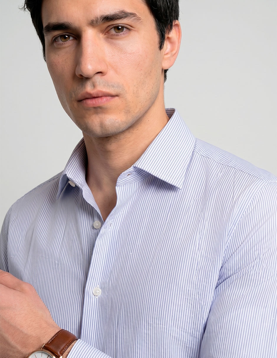 Camisa de vestir manga larga para hombre