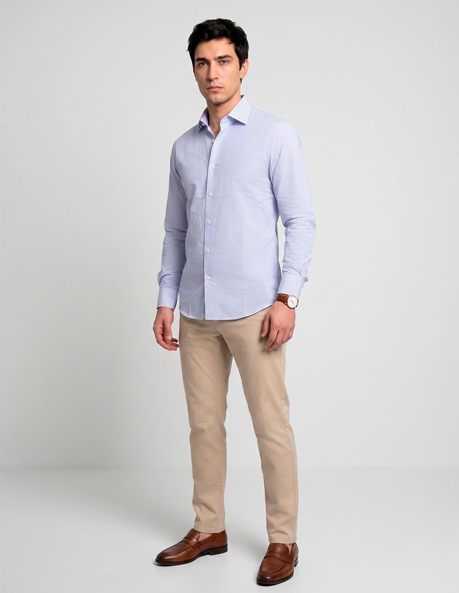 Camisa de vestir manga larga para hombre