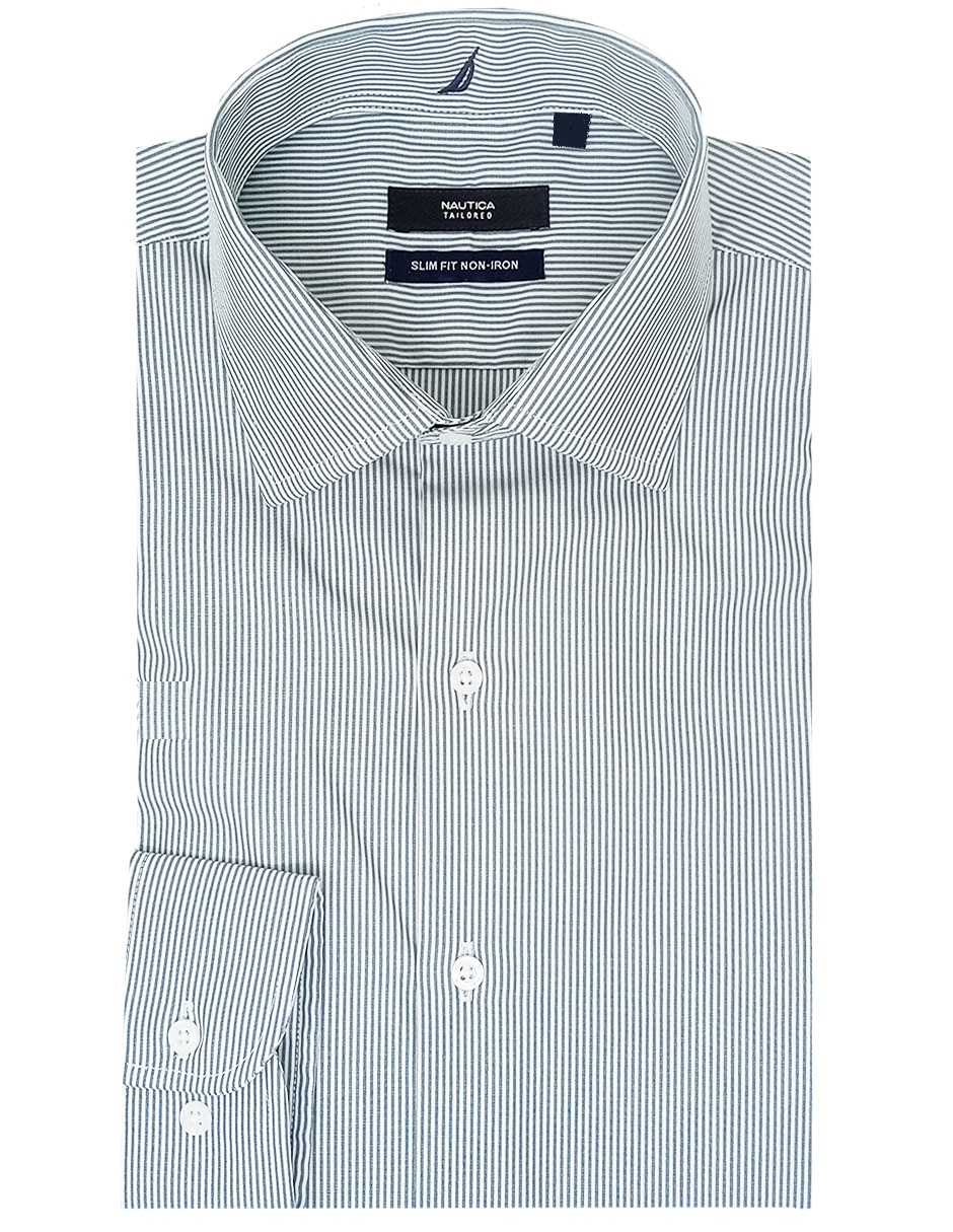 Camisa de vestir de algodón manga larga para hombre 1