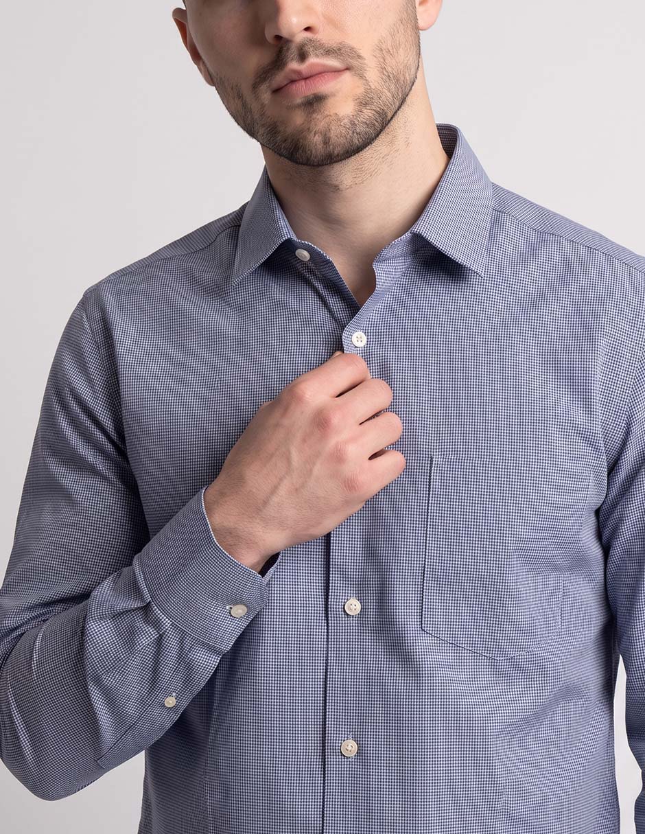 Camisa casual de algodón manga larga para hombre 4