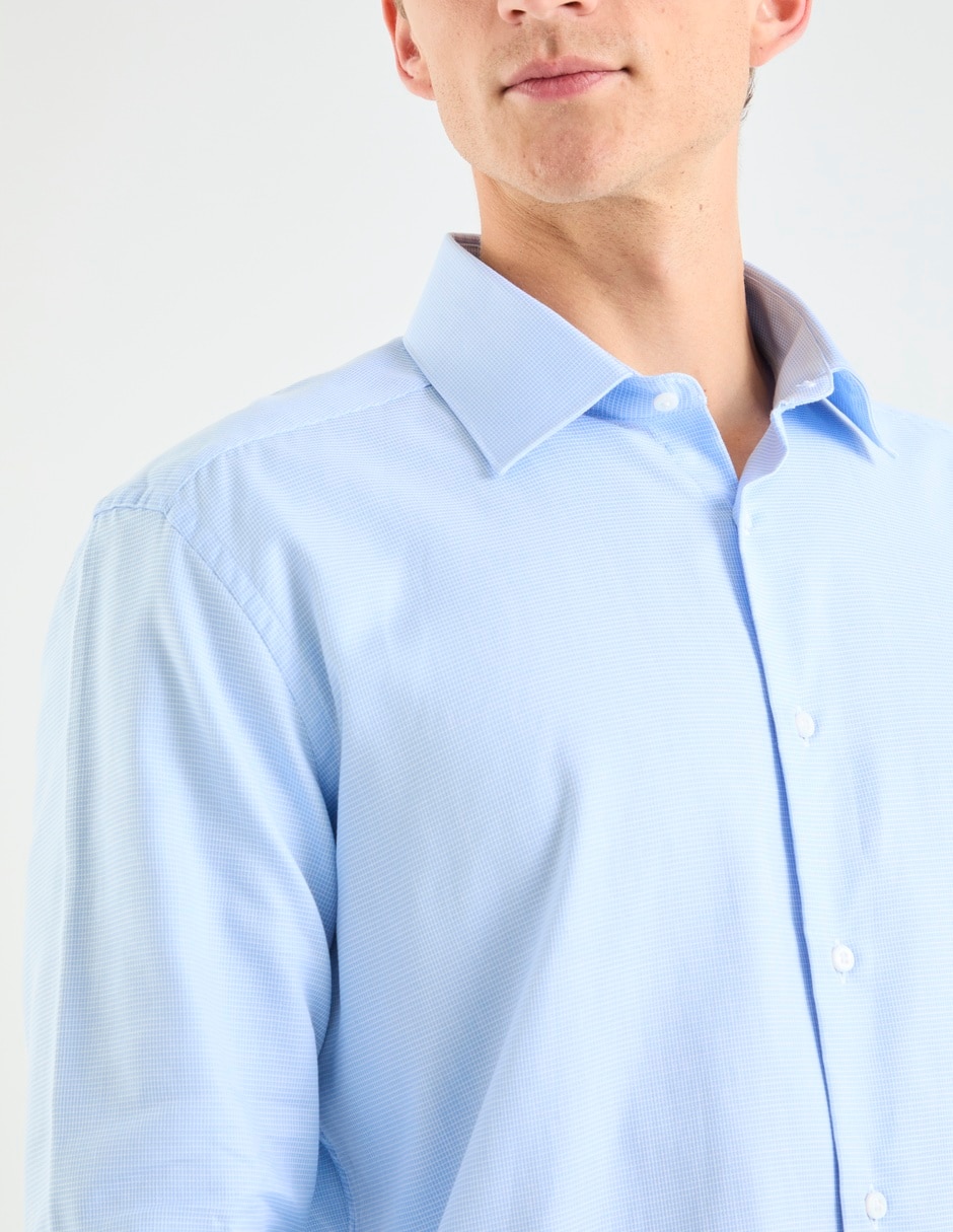Camisa de vestir de algodón manga larga para hombre 4