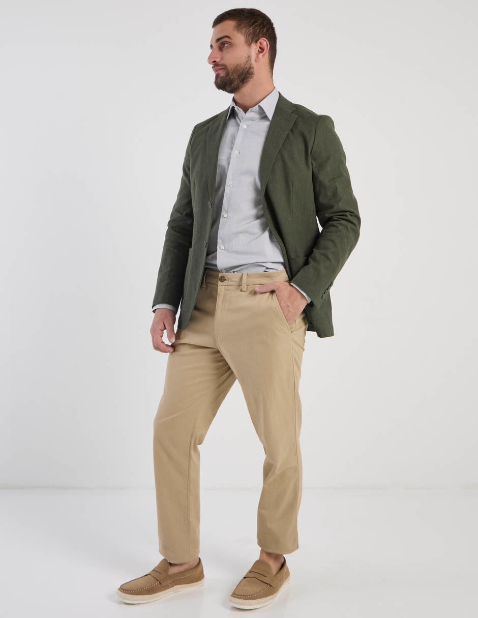 Camisa formal de algodón manga larga para hombre 4