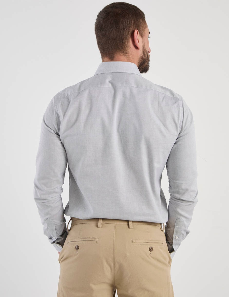 Camisa formal de algodón manga larga para hombre 6