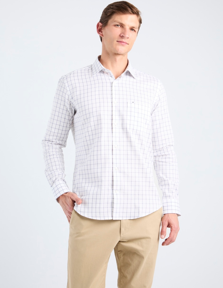 Camisa casual de algodón manga larga para hombre Camisa casual de algodón manga larga para hombre