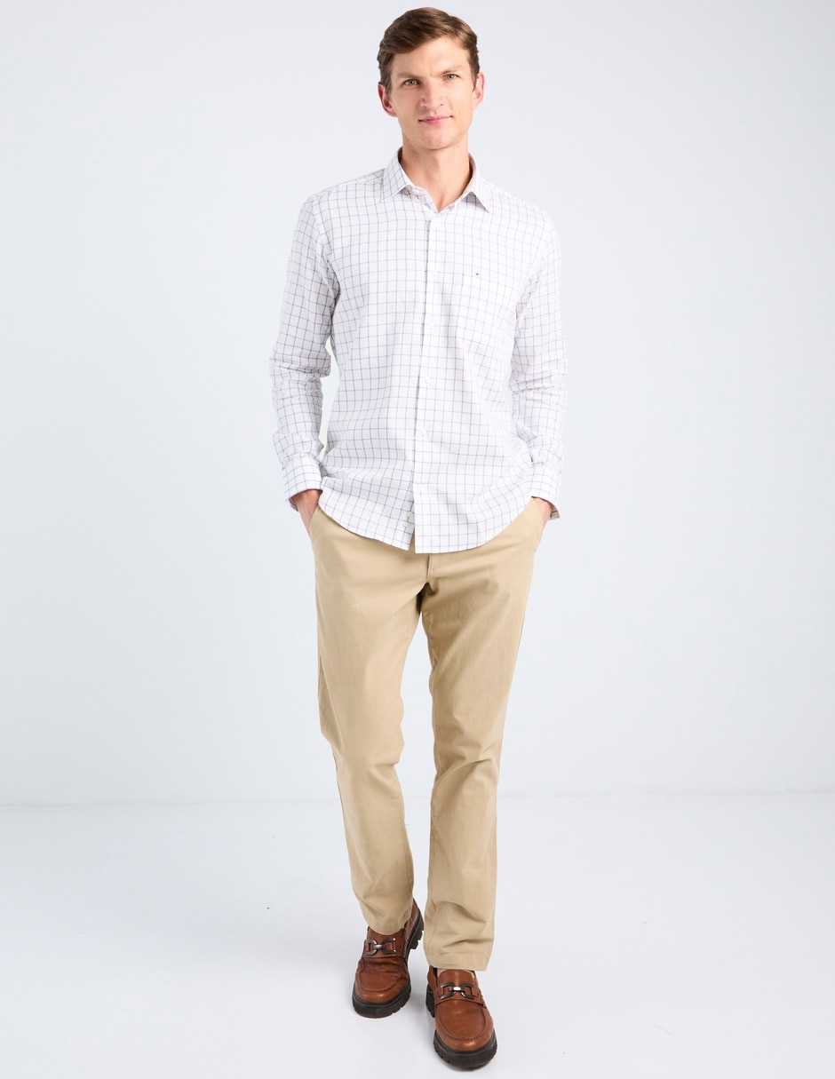 Camisa casual de algodón manga larga para hombre 9