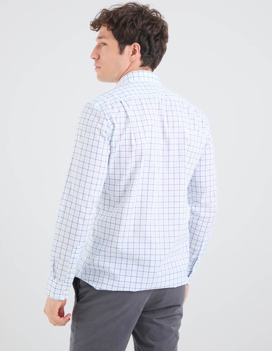 Camisa formal de algodón manga larga para hombre 9