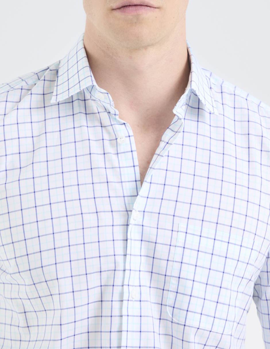 Camisa formal de algodón manga larga para hombre 6
