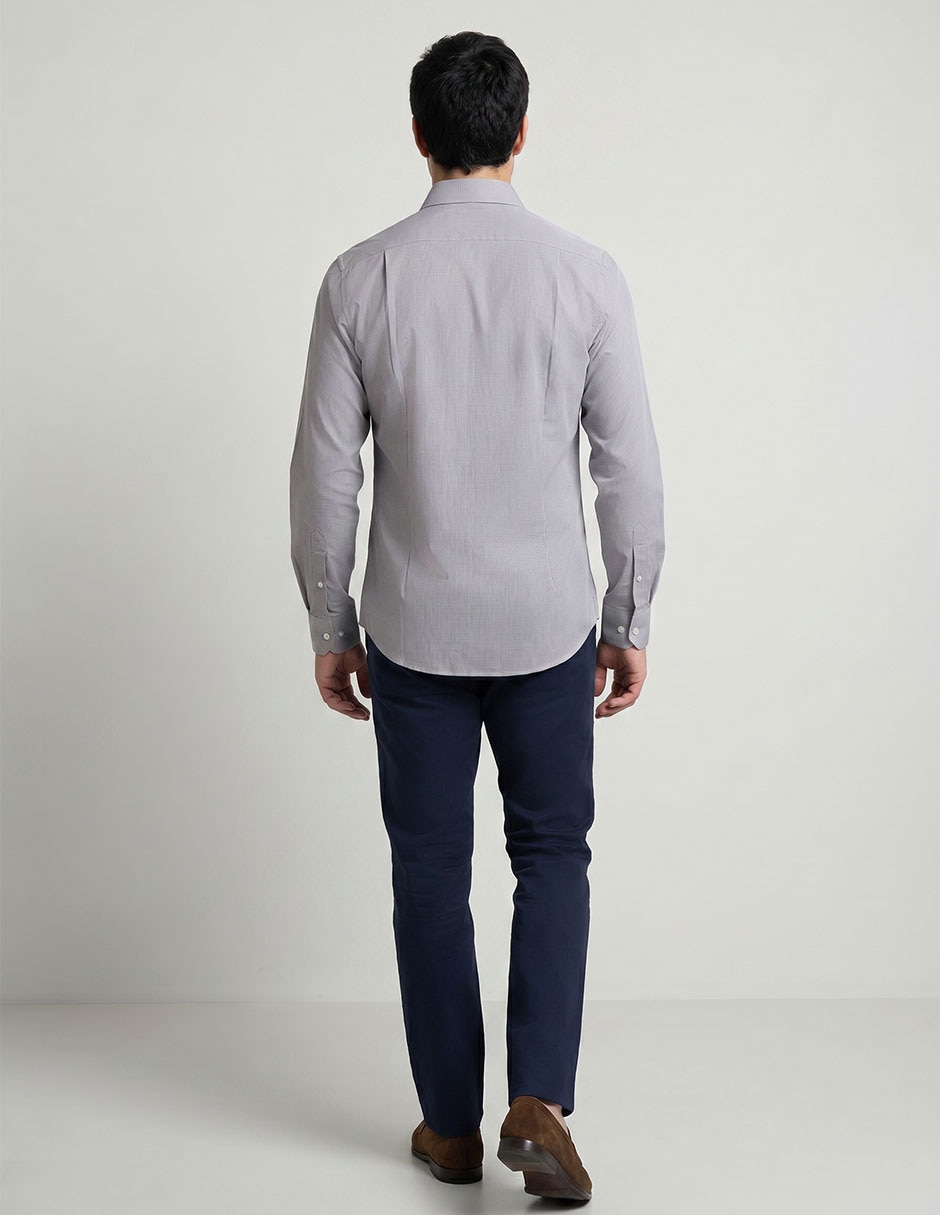 Camisa business casual manga larga para hombre 2