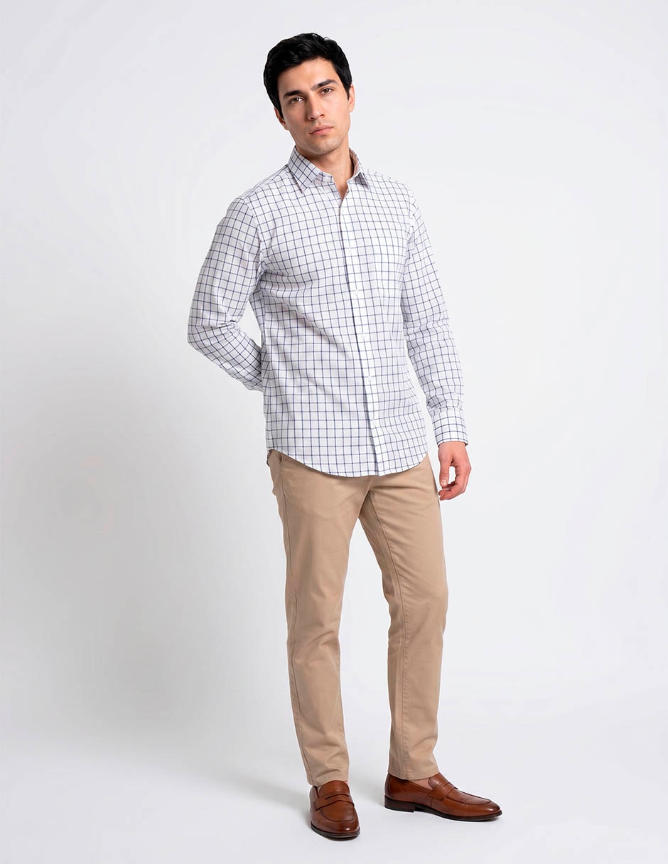 Camisa casual de algodón manga larga para hombre 3