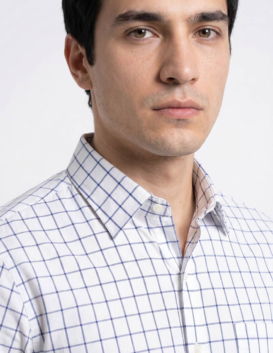 Camisa casual de algodón manga larga para hombre 4