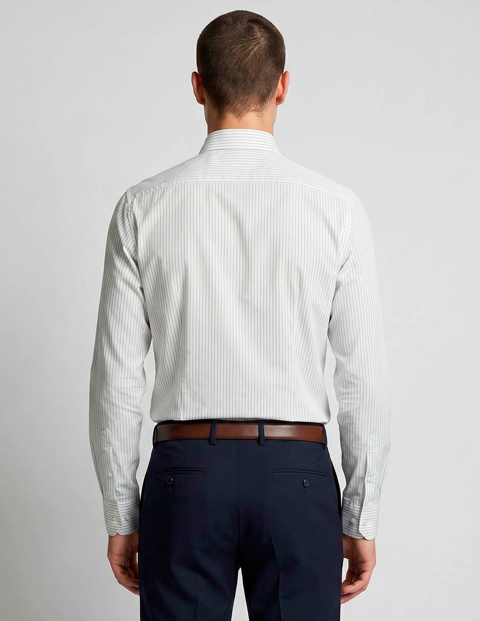 Camisa de vestir de algodón manga larga para hombre 2