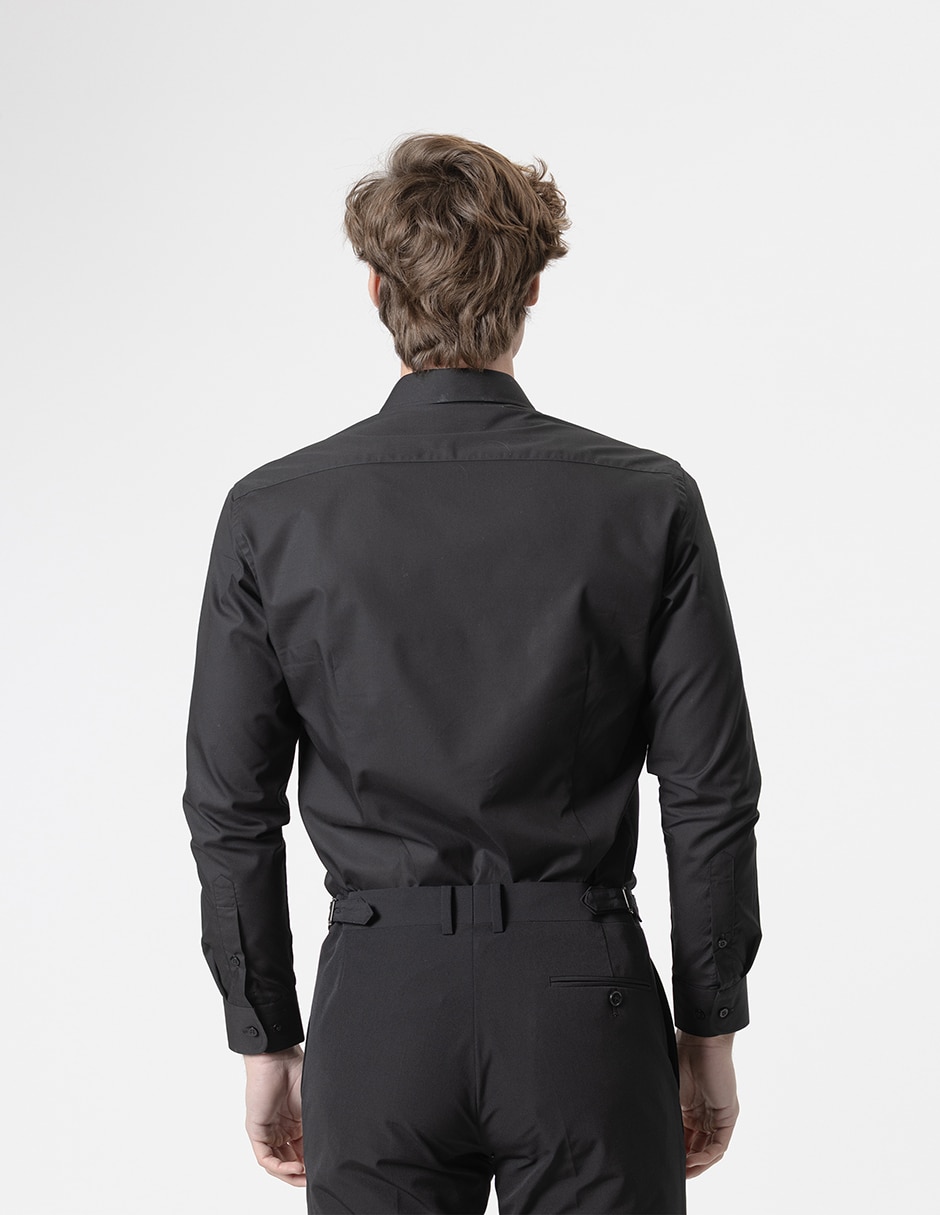 Camisa de vestir de algodón manga larga para hombre