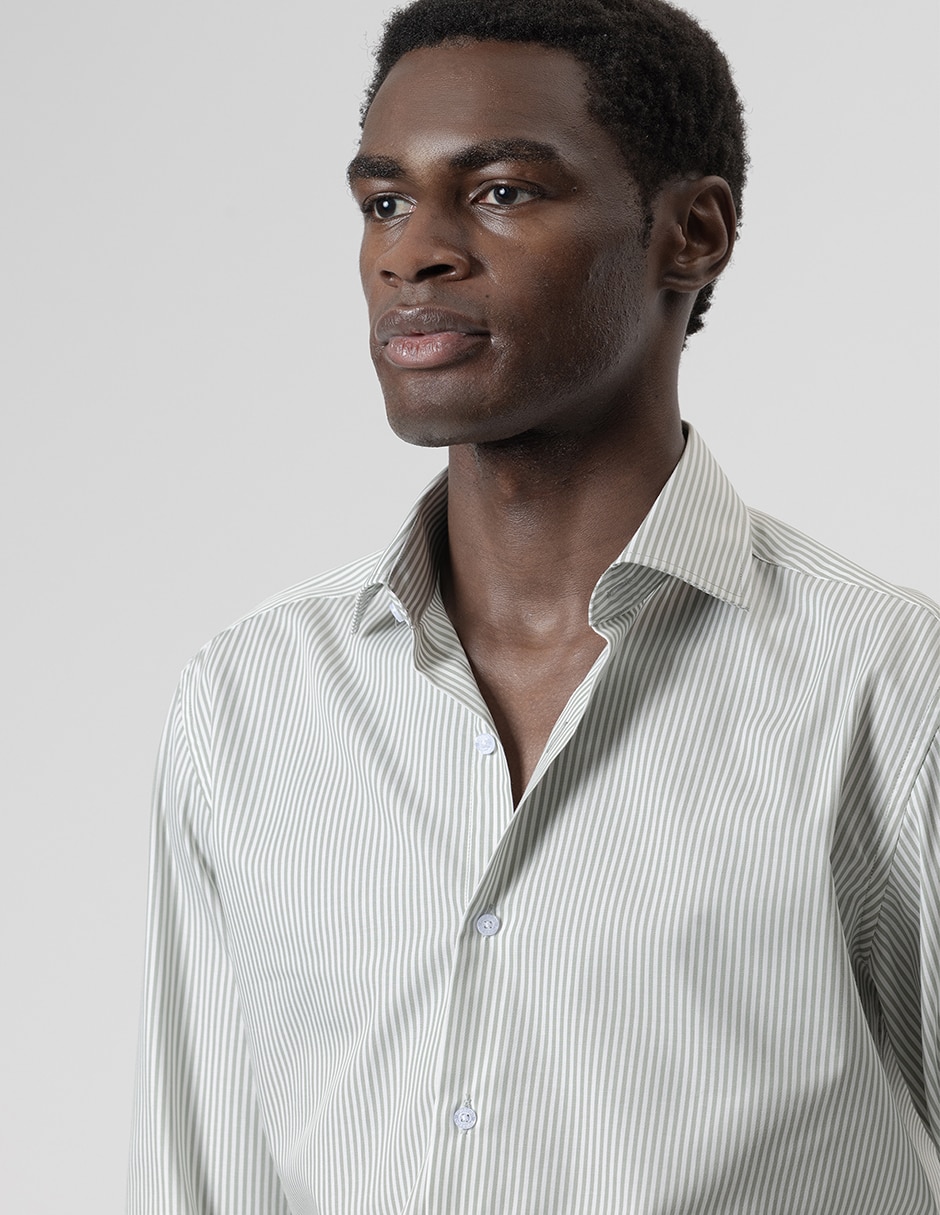 Camisa de vestir de algodón manga larga para hombre 3