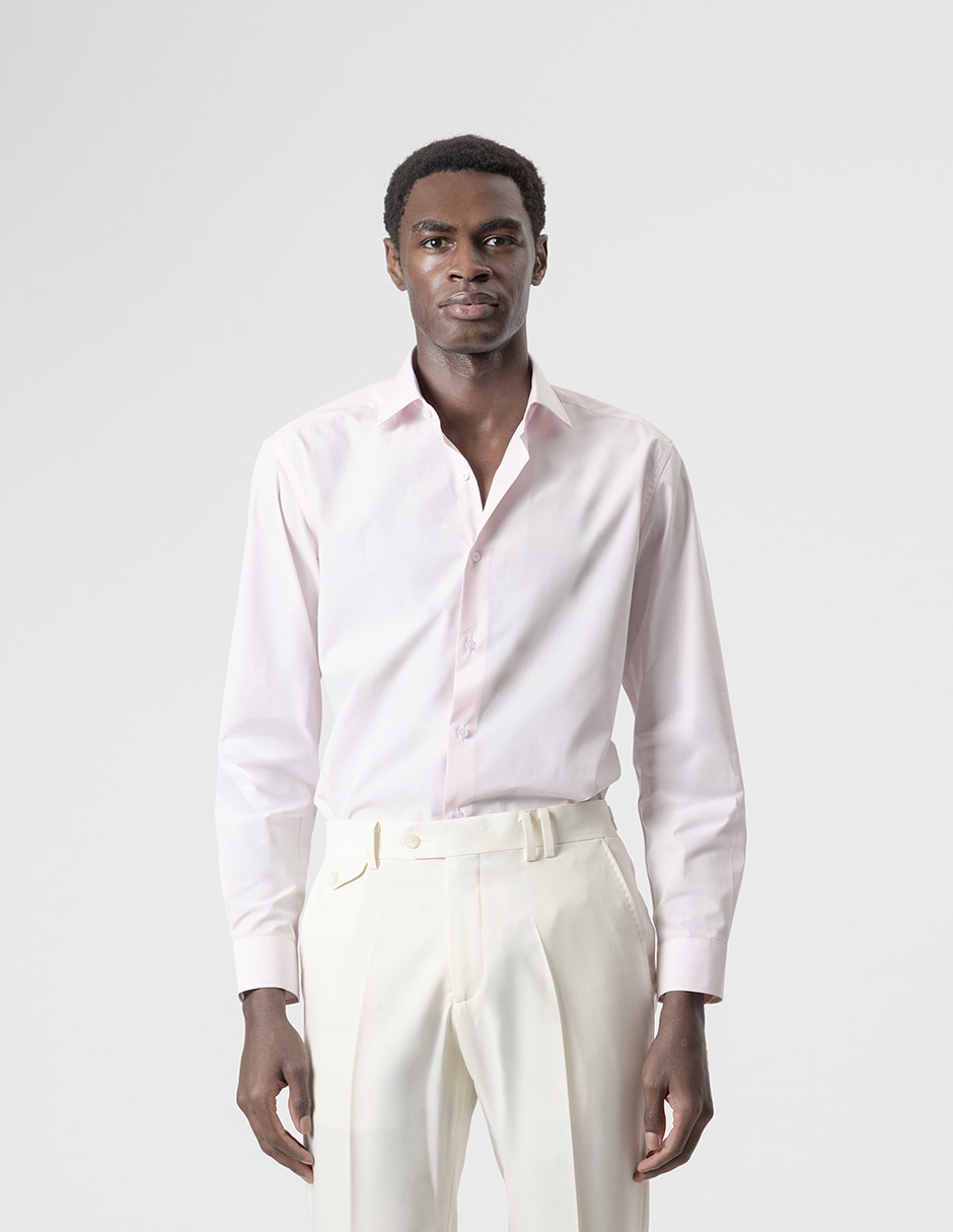 Camisa formal de algodón manga larga para hombre 1