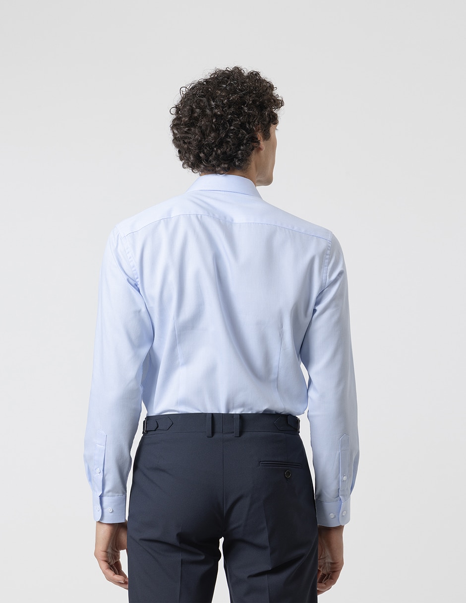 Camisa de vestir Puroego de algodón manga larga para hombre