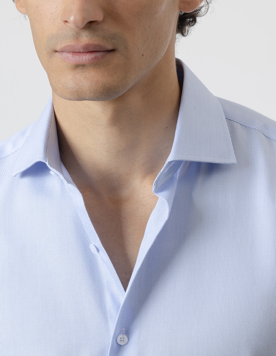 Camisa de vestir Puroego de algodón manga larga para hombre