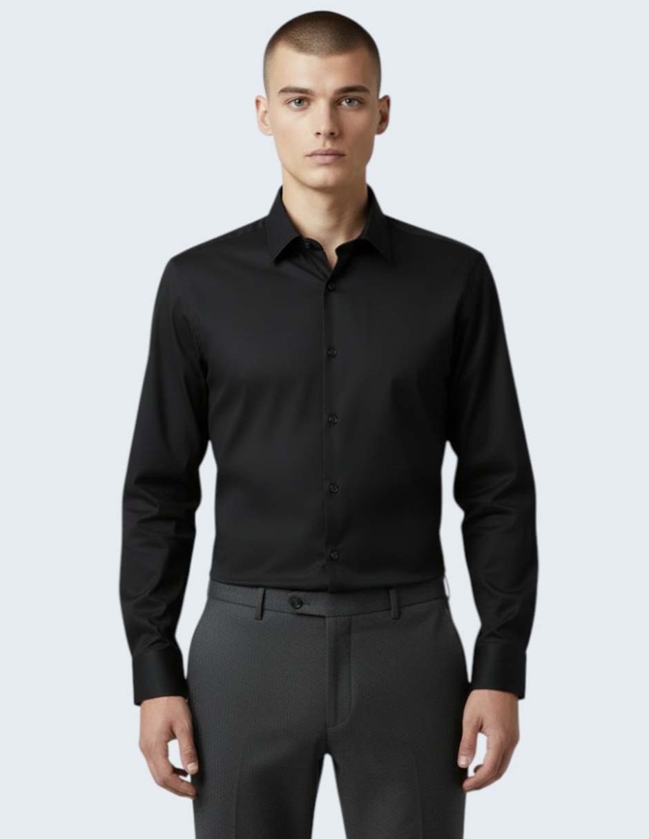 Camisa de vestir Ted Baker de algodón manga larga para hombre