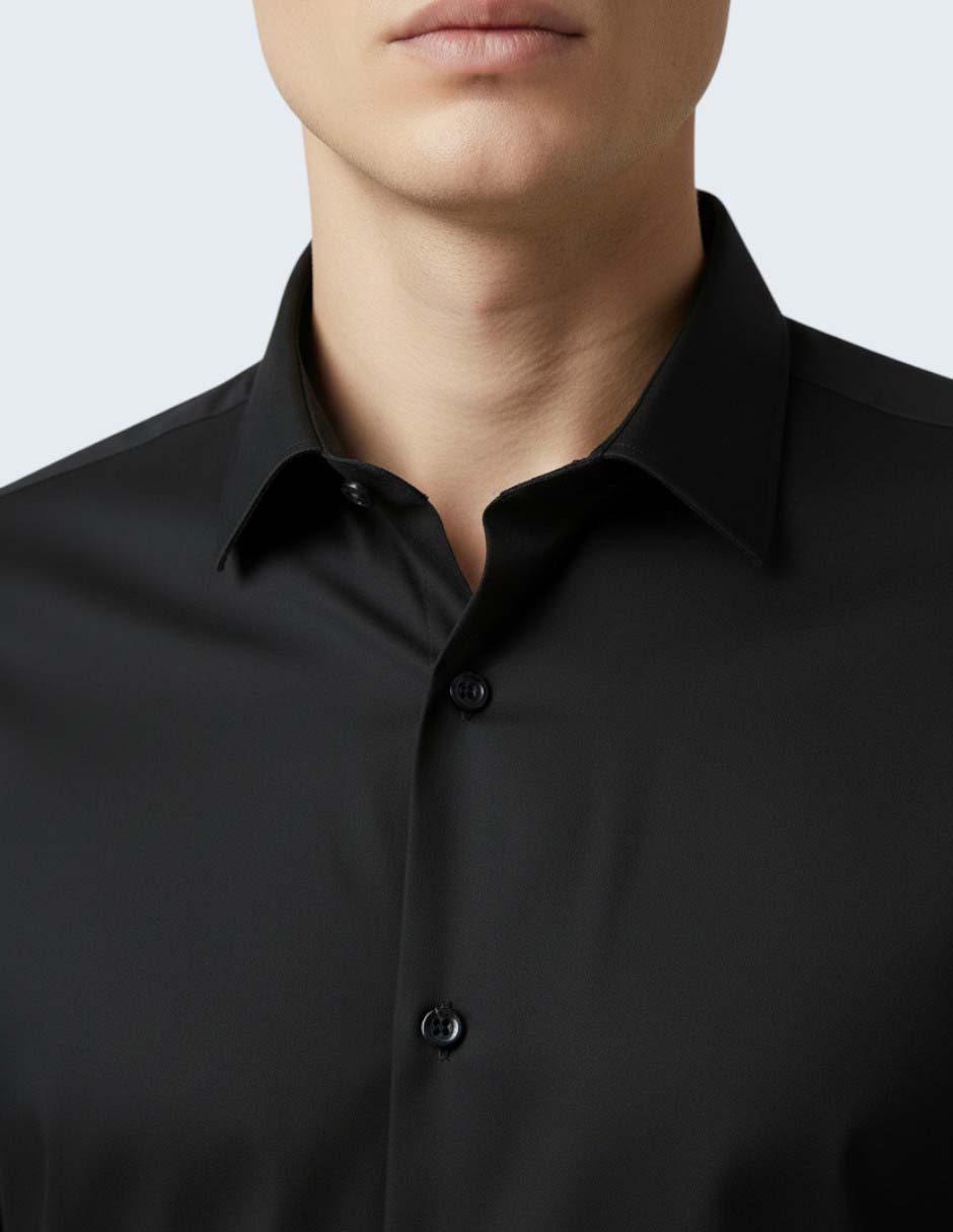 Camisa de vestir de algodón manga larga para hombre 2