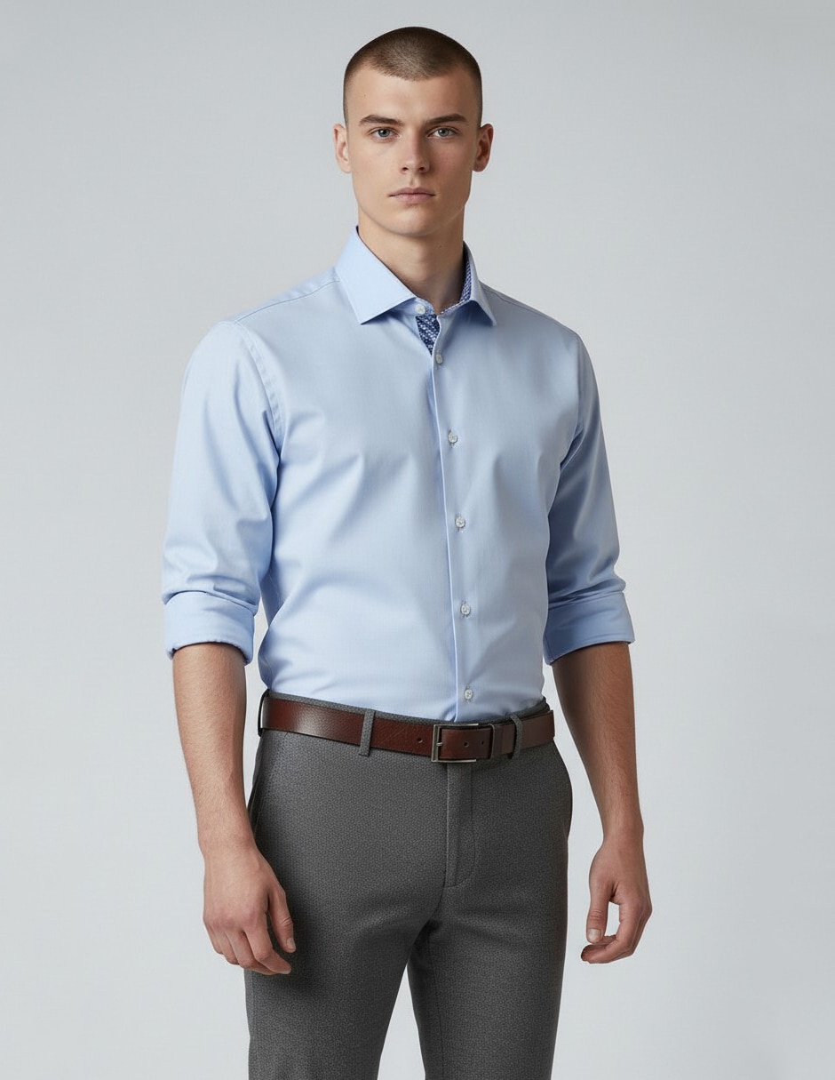 Camisa de vestir Ted Baker de algodón manga larga para hombre