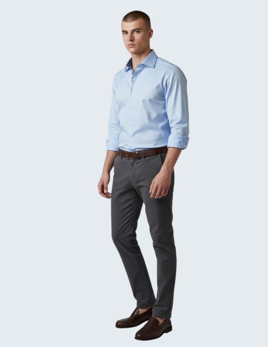 Camisa de vestir Ted Baker de algodón manga larga para hombre
