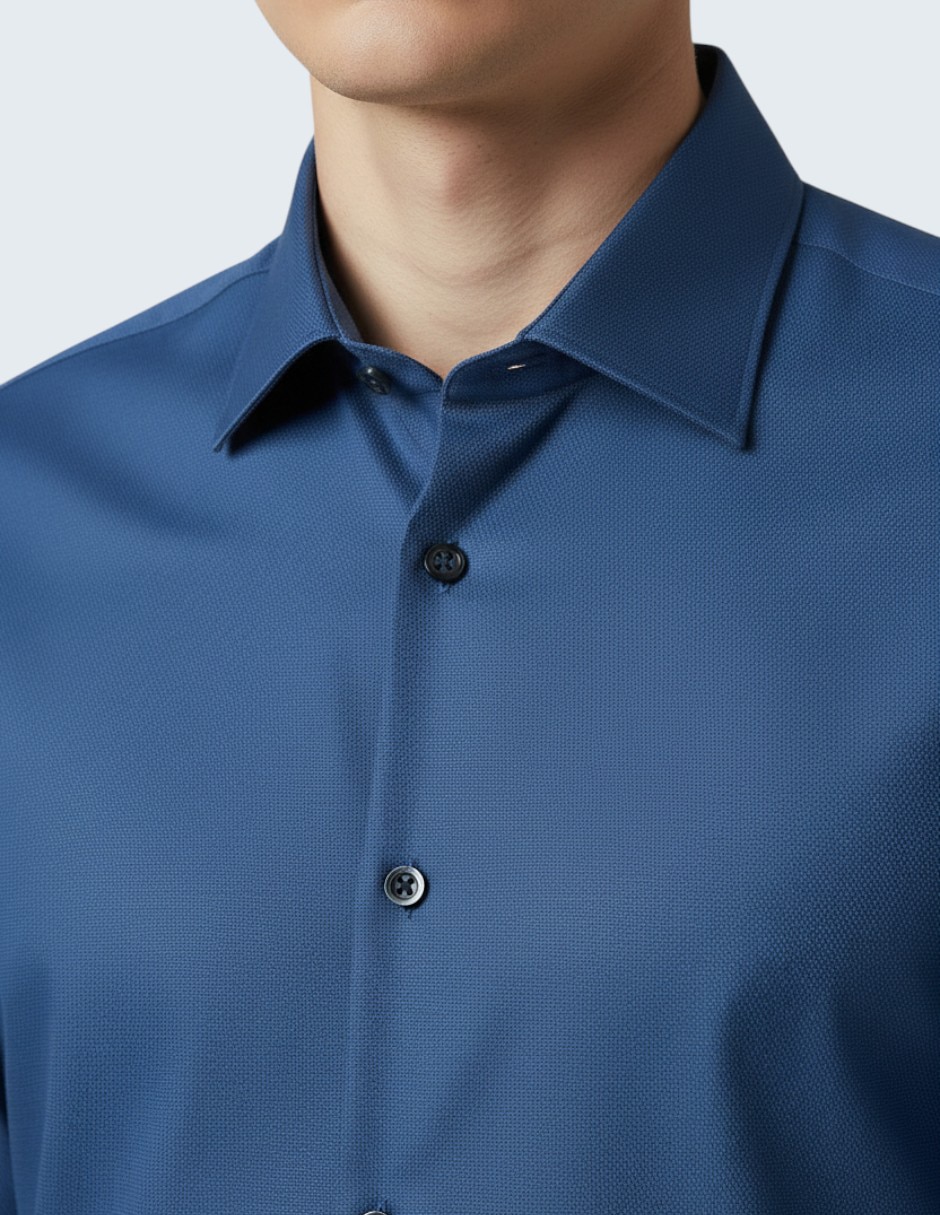 Camisa de vestir de algodón manga larga para hombre
