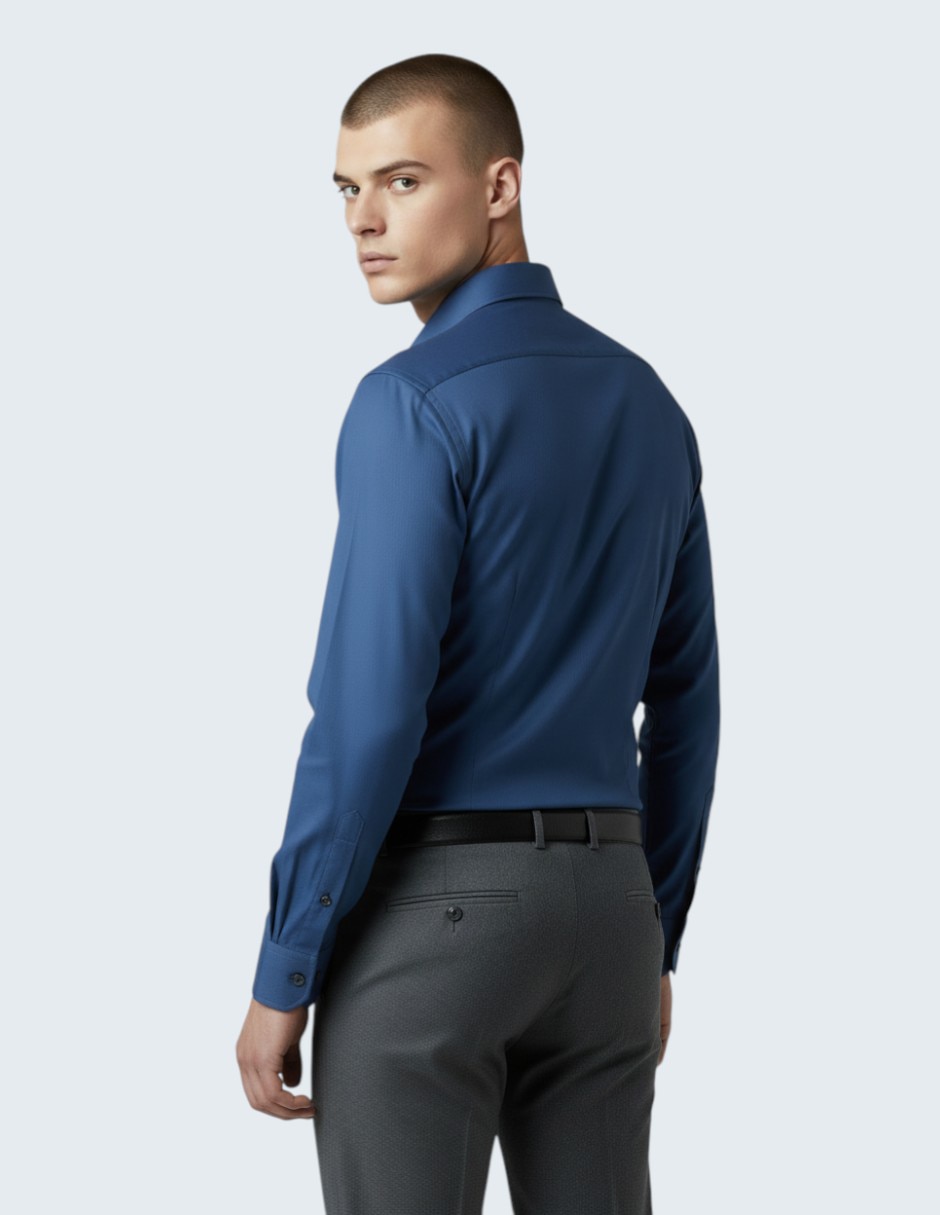 Camisa de vestir de algodón manga larga para hombre