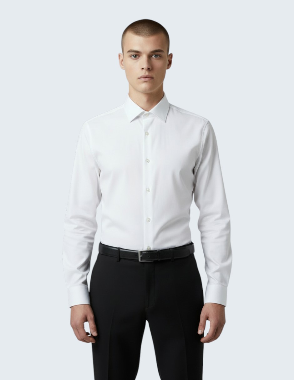 Camisa de vestir de algodón manga larga para hombre Camisa de vestir de algodón manga larga para hombre