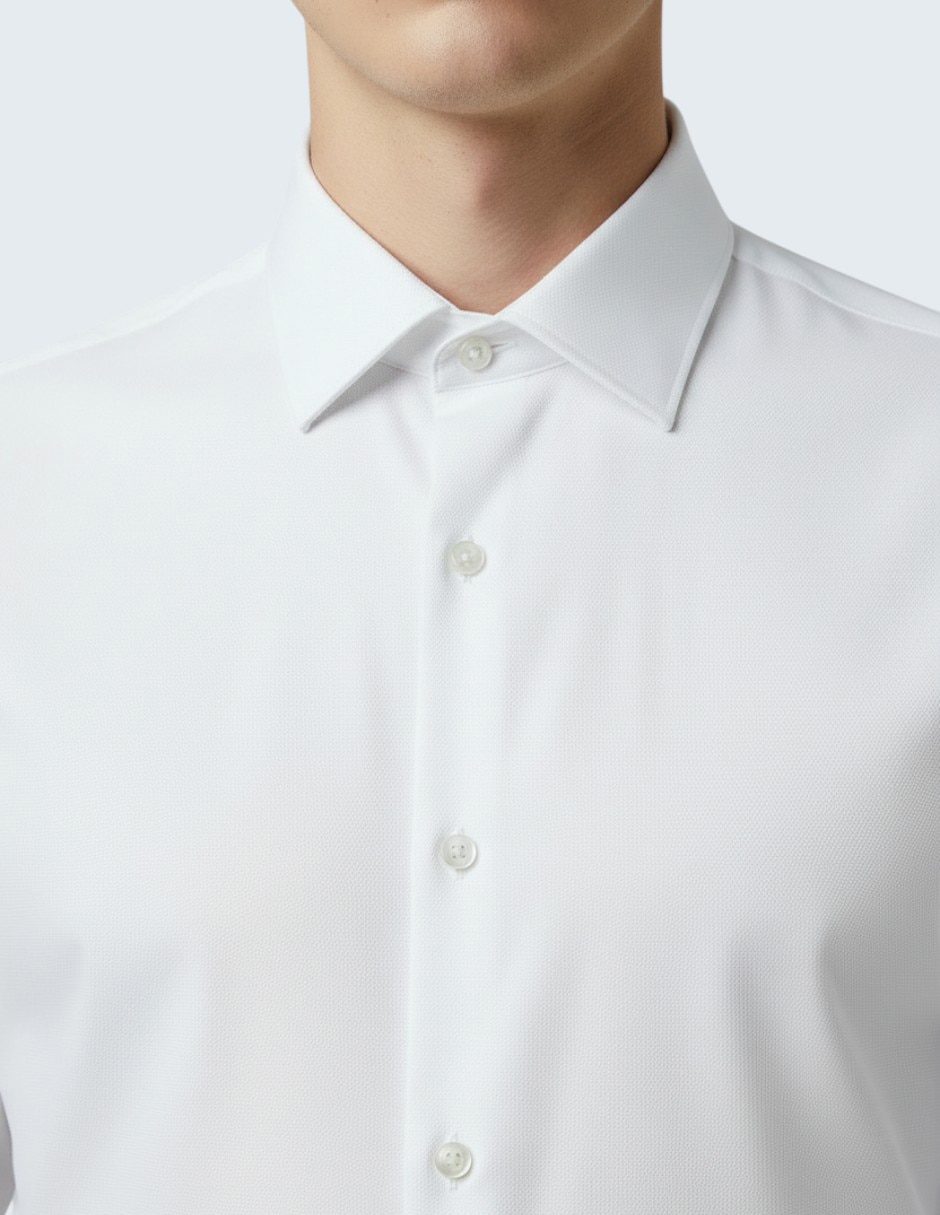 Camisa de vestir de algodón manga larga para hombre 4