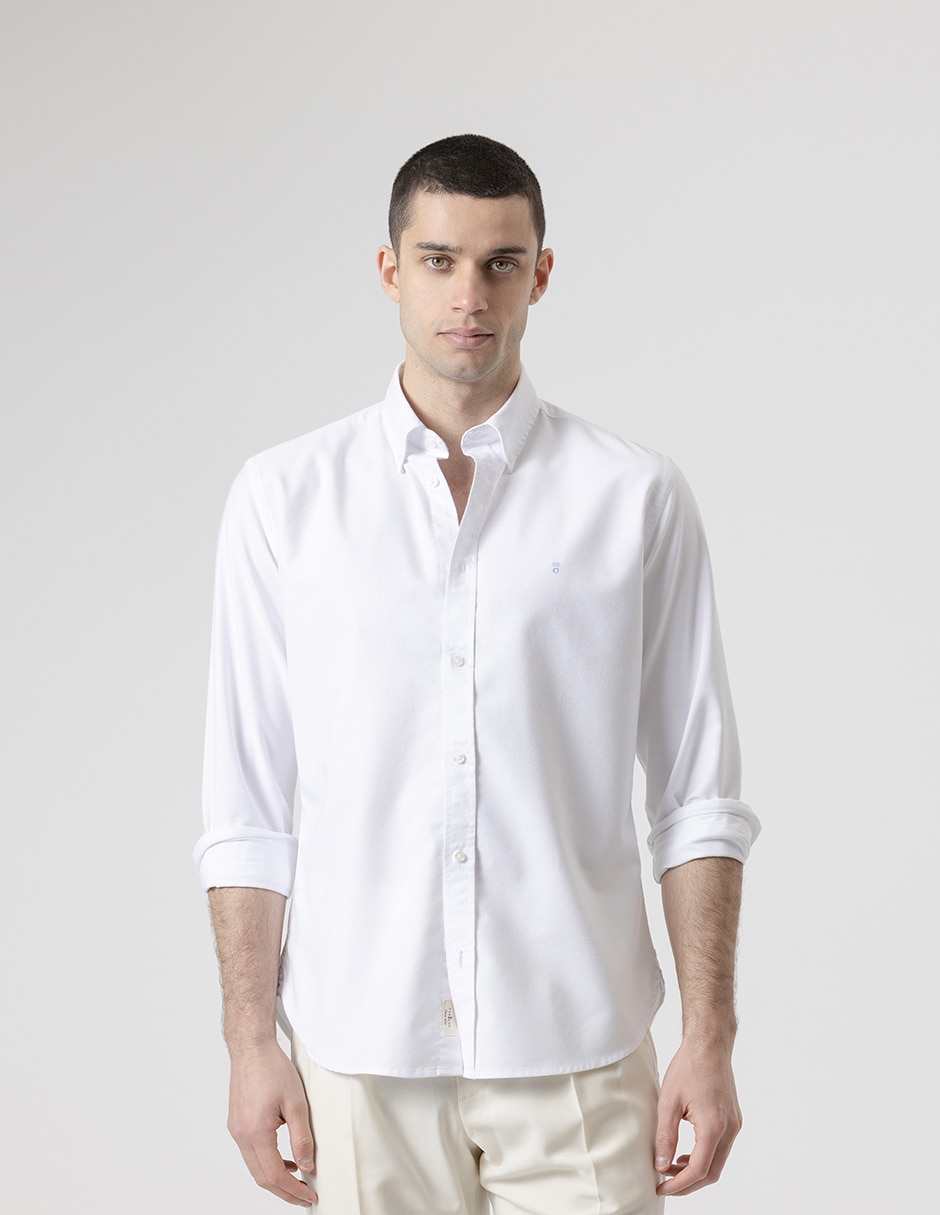 Camisa casual de algodón manga larga para hombre 1