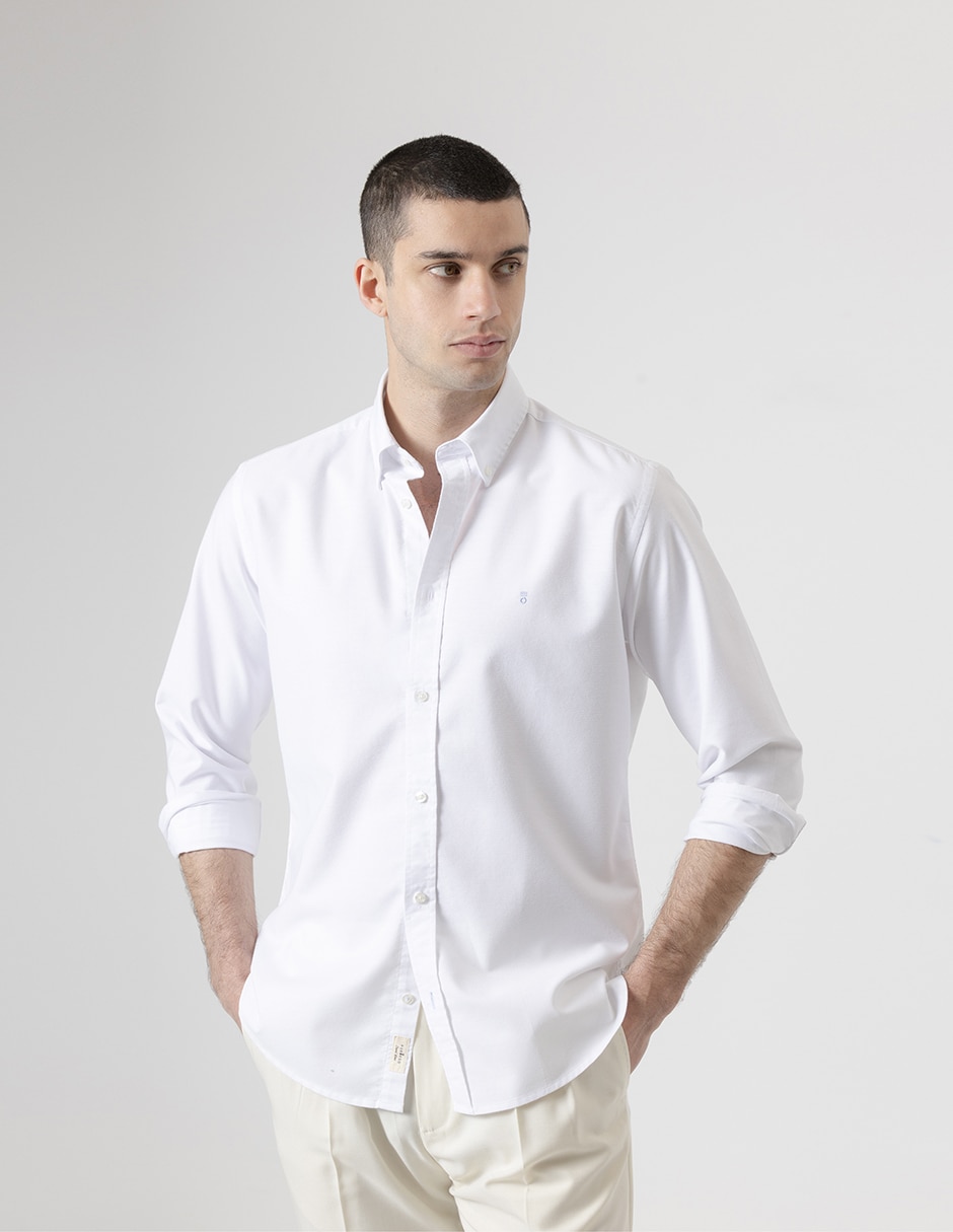 Camisa casual de algodón manga larga para hombre 5