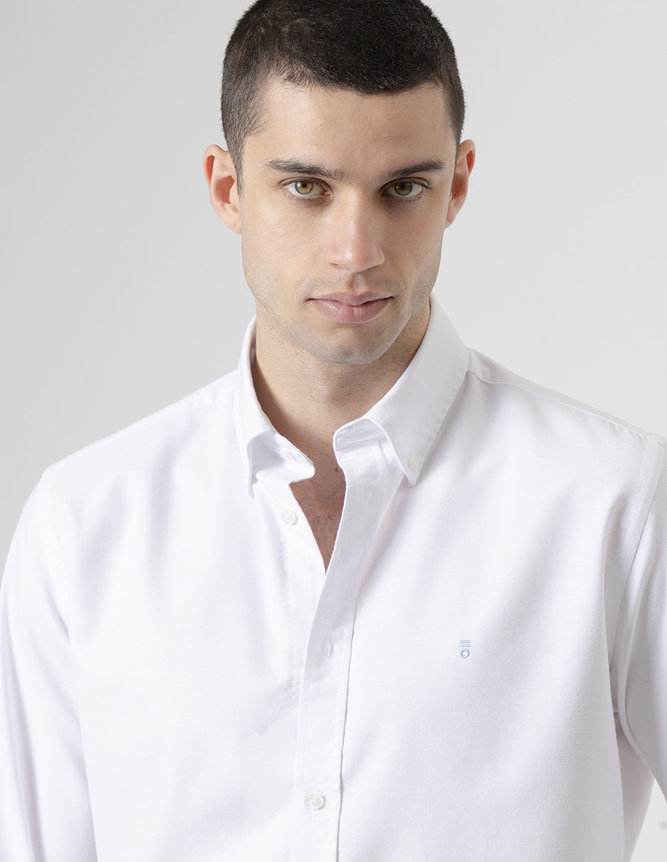 Camisa casual de algodón manga larga para hombre 6