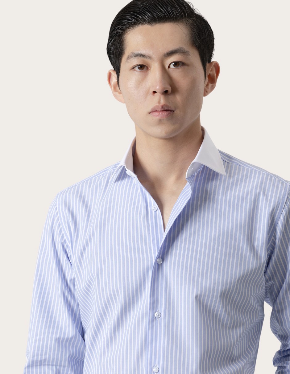 Camisa de vestir Puroego de algodón manga larga para hombre