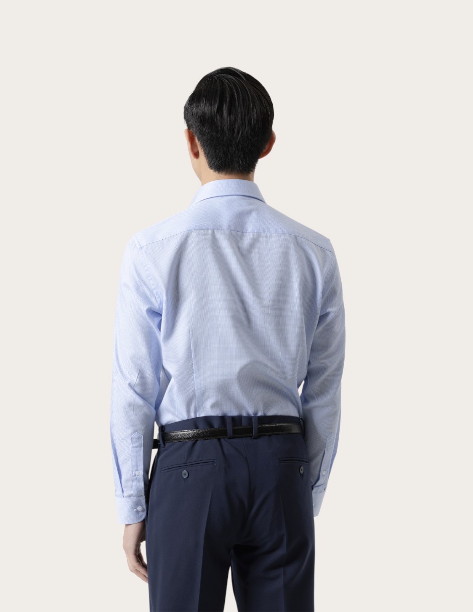 Camisa de vestir de algodón manga larga para hombre 4