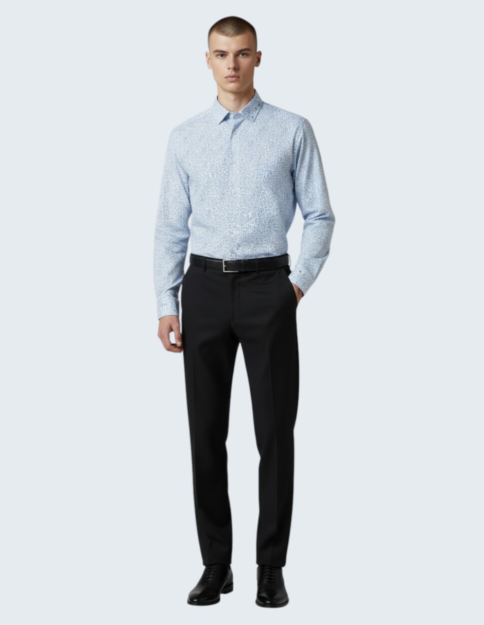 Camisa de vestir Ted Baker de algodón manga larga para hombre