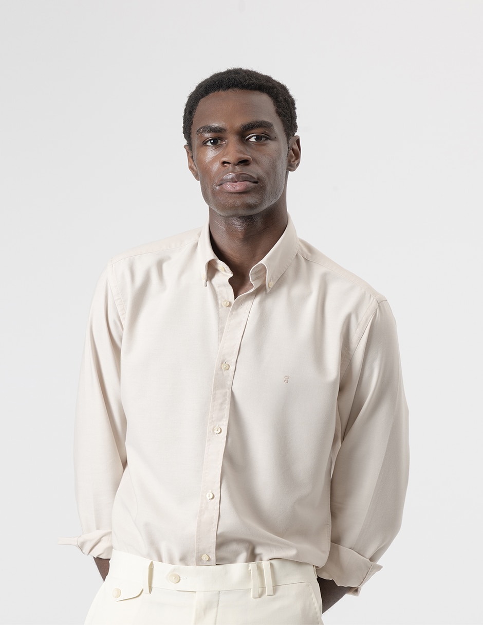 Camisa casual de algodón manga larga para hombre 6