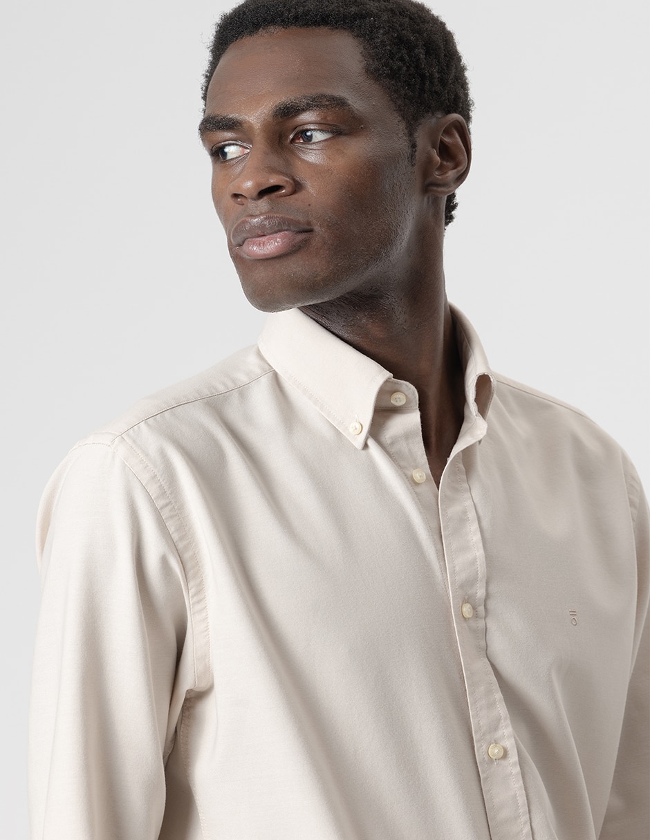 Camisa casual de algodón manga larga para hombre 7