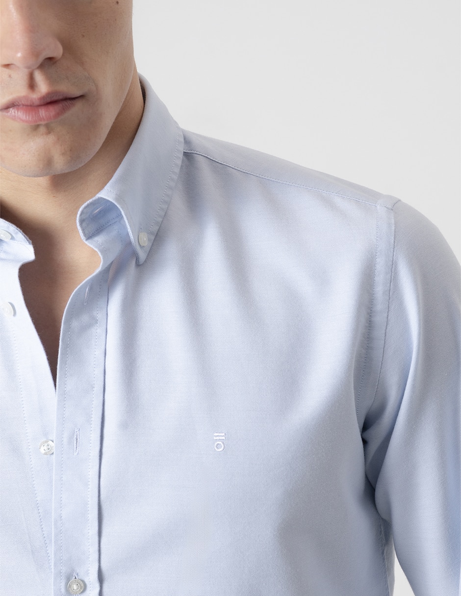 Camisa casual Puroego de algodón manga larga para hombre