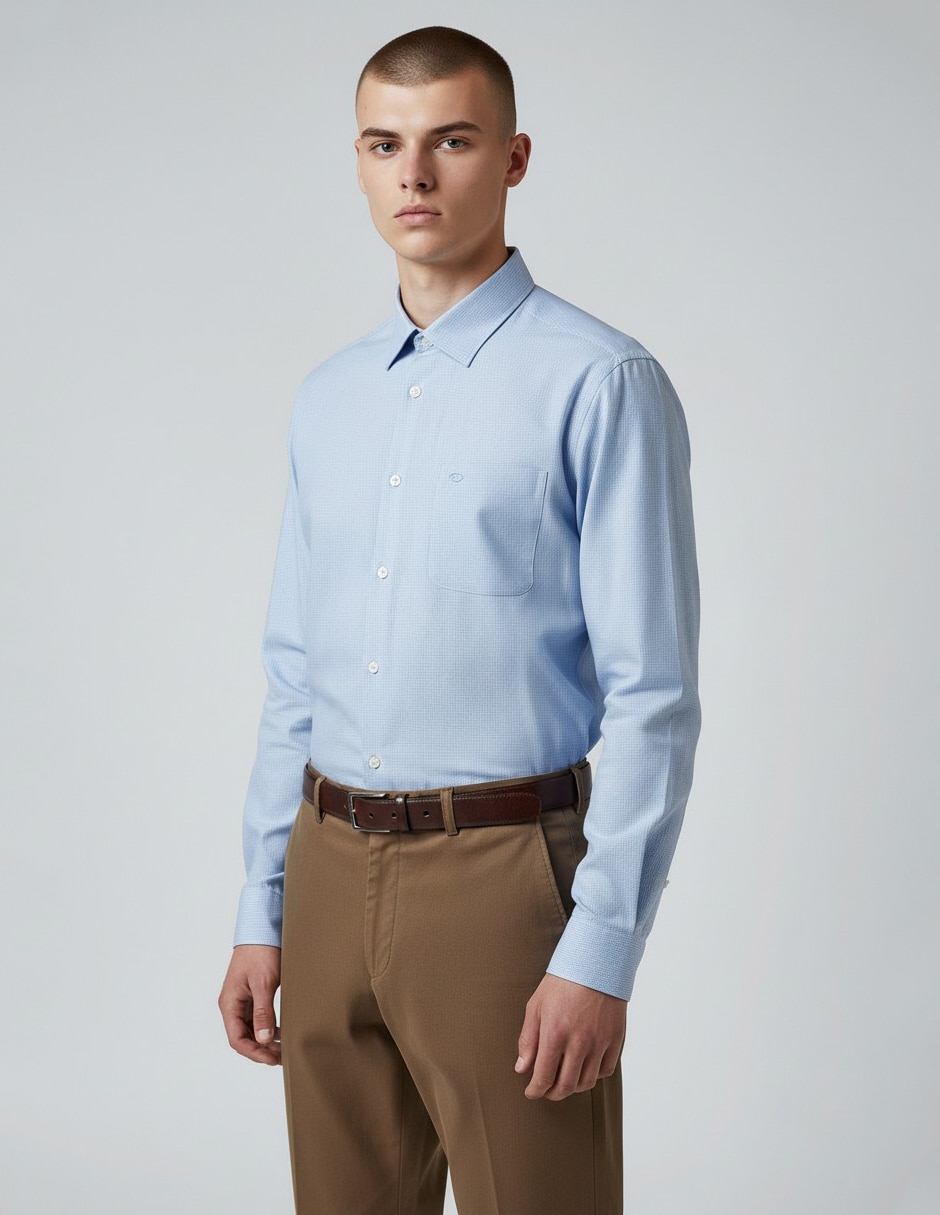 Camisa formal Oscar de La Renta manga larga para hombre