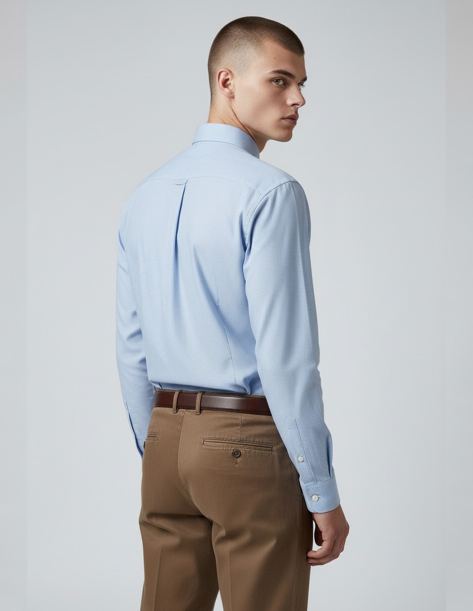 Camisa formal Oscar de La Renta manga larga para hombre 4