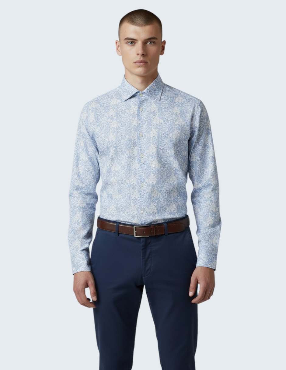 Camisa formal de algodón manga larga para hombre Camisa formal de algodón manga larga para hombre