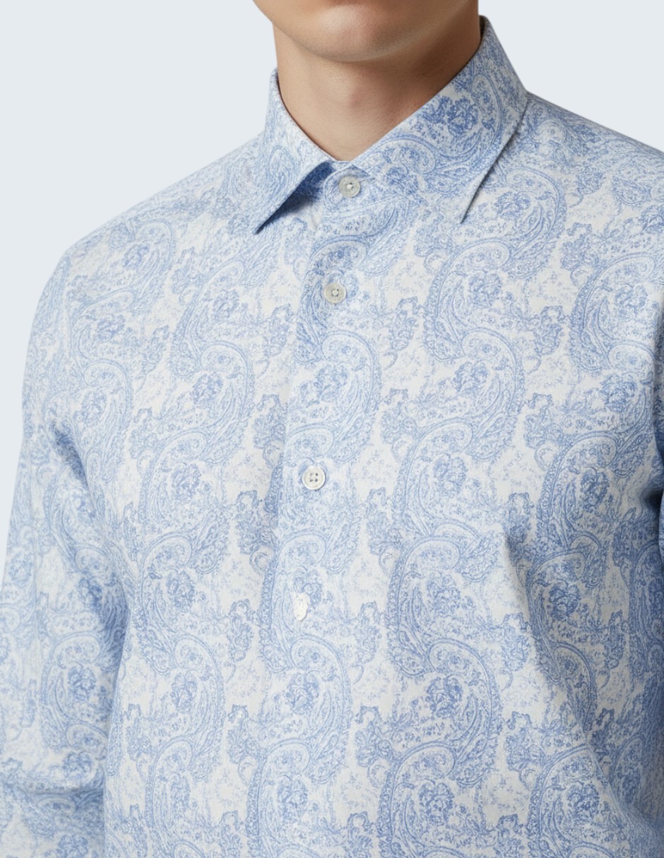 Camisa formal de algodón manga larga para hombre 2