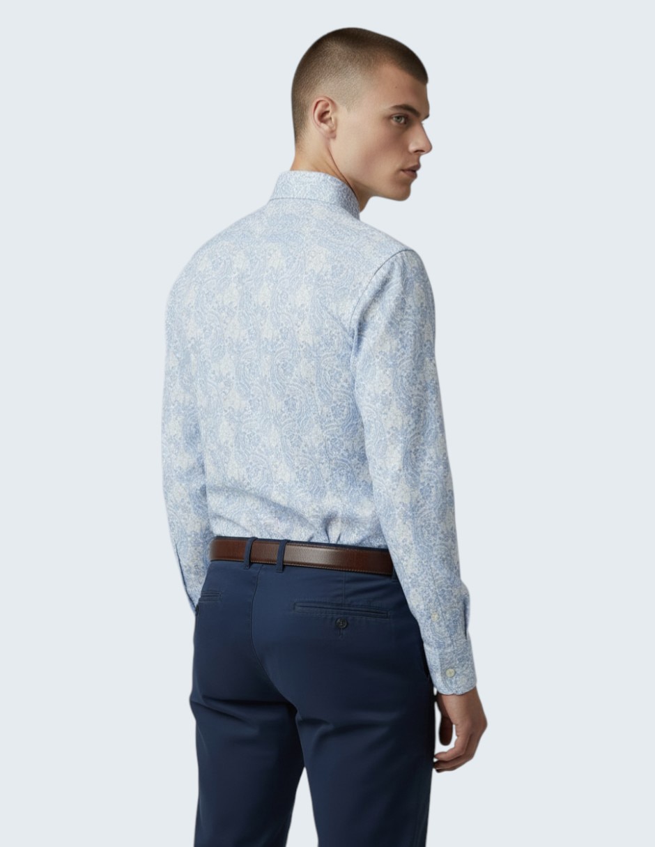 Camisa formal de algodón manga larga para hombre 3